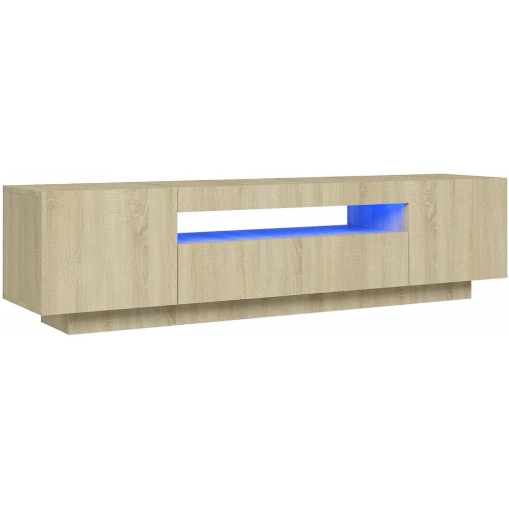 Mobile Porta TV con Luci LED Rovere Sonoma 160x35x40 cm - Foto 1