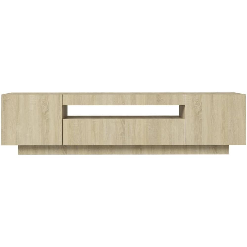 Mobile Porta TV con Luci LED Rovere Sonoma 160x35x40 cm - Foto 8