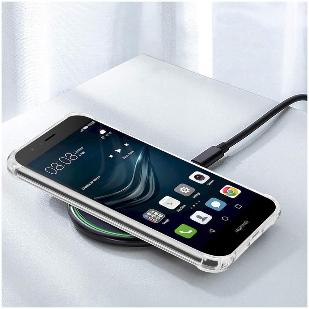 Custodia E 2x Vetro Di Protezione Temperato Compatibile Con Huawei P9 Lite In Transparente - Coperchio Protettivo Ibrido Con Bordo In Silicone Tpu E Retro In Vetro Acrilico - Foto 7