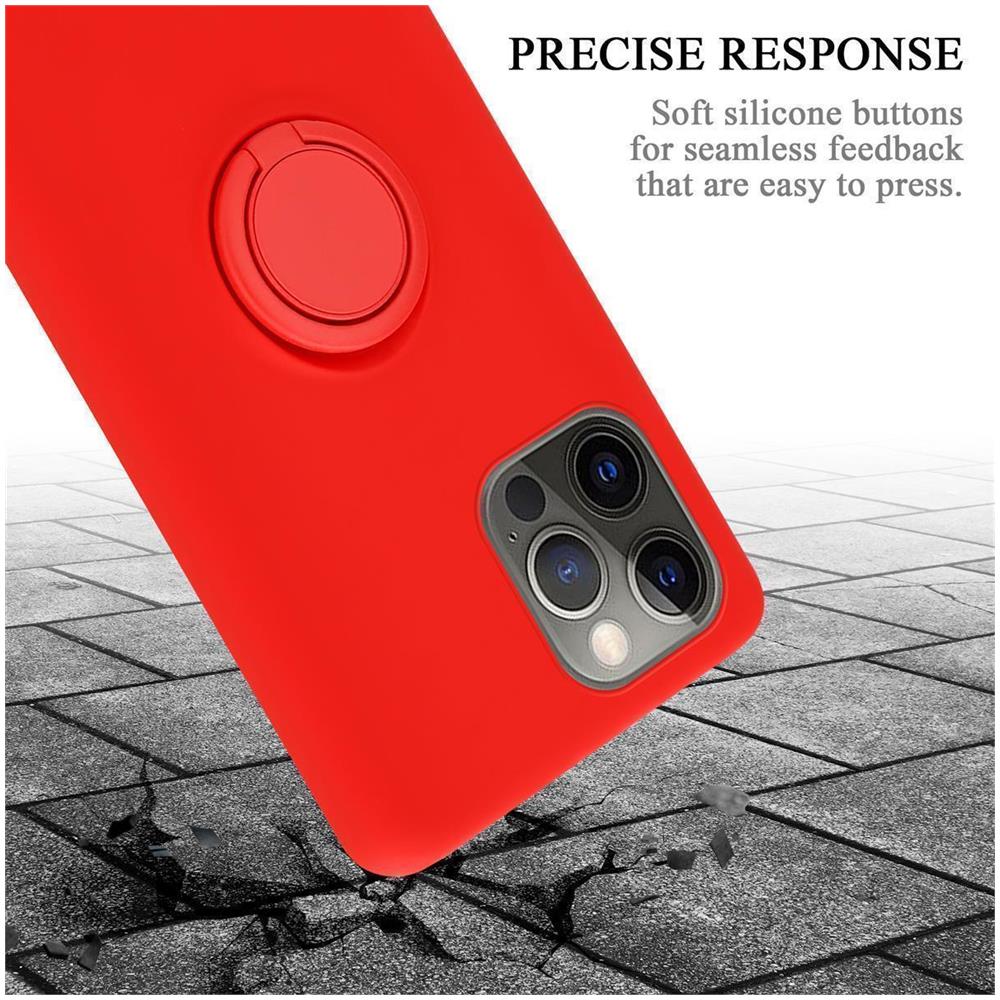 Custodia Compatibile Con Apple Iphone 12 / Iphone 12 Pro In Liquid Rosso - Coperchio Protettivo In Silicone Tpu Flessibile Con Anello - Foto 8