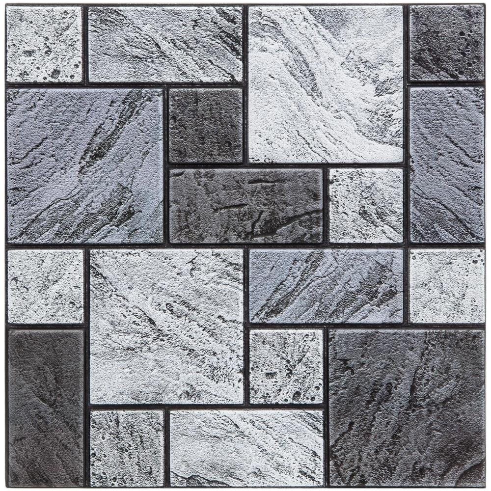 Adesivi Da Parete In Pvc Per Cucina, Imitazione Pietra, 30 X 30 Cm, 2 Pezzi - Foto 1