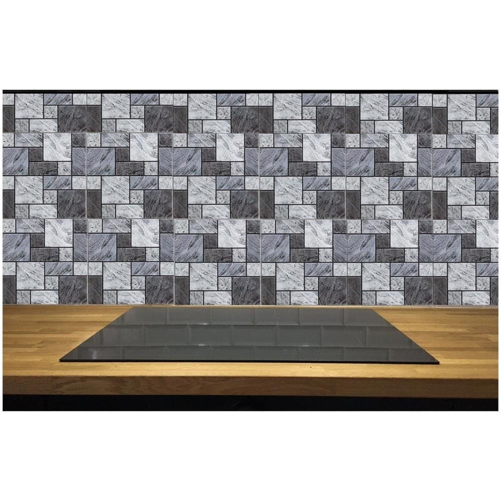 Adesivi Da Parete In Pvc Per Cucina, Imitazione Pietra, 30 X 30 Cm, 2 Pezzi - Foto 2