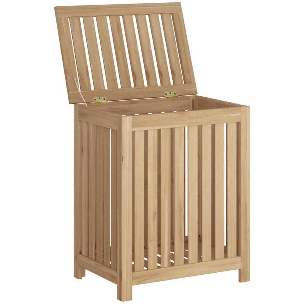 Cesto Del Bucato 50x35x60 Cm In Legno Massello Di Teak - Foto 1