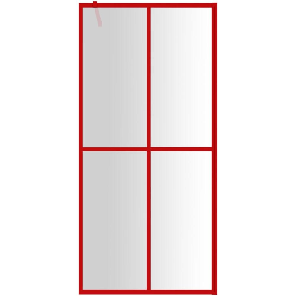 Parete Per Doccia Walk-in Vetro Trasparente Esg 100x195cm Rossa - Foto 3