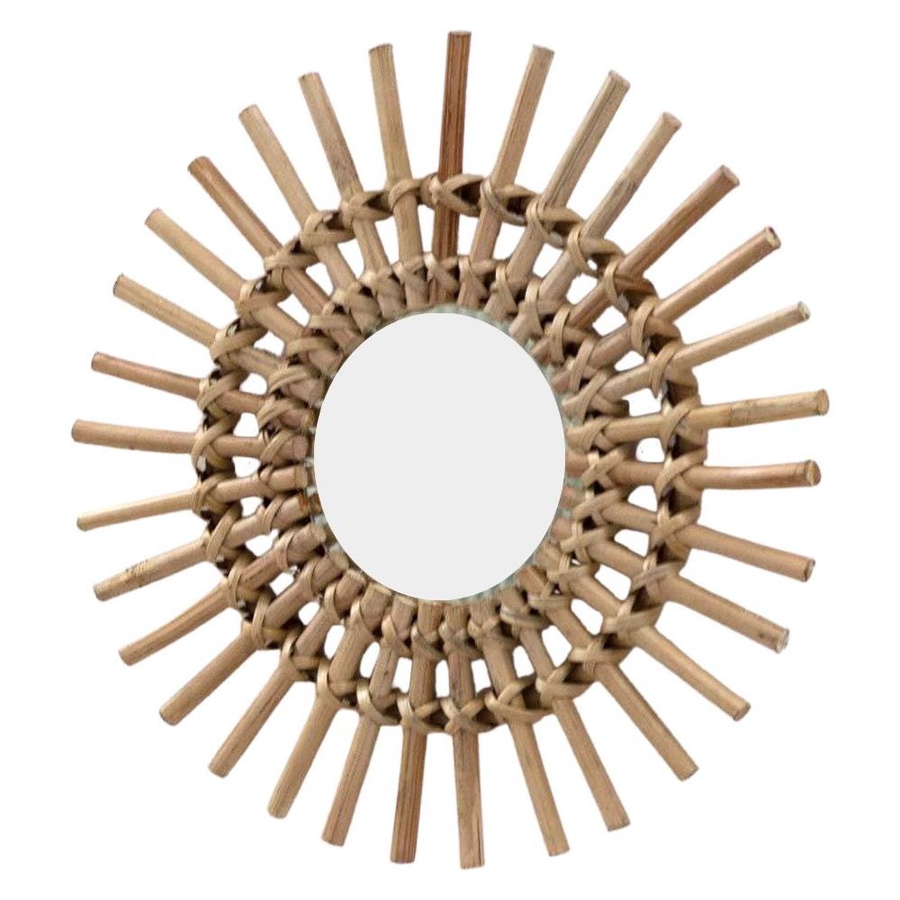 Dino Moka Round Rattan Specchio - Foto 1