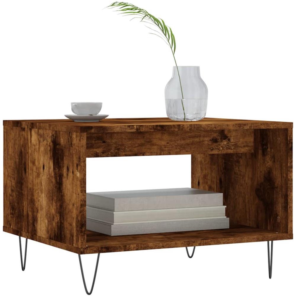 Tavolino Da Salotto Rovere Fumo 60x50x40 Cm Legno Multistrato - Foto 3