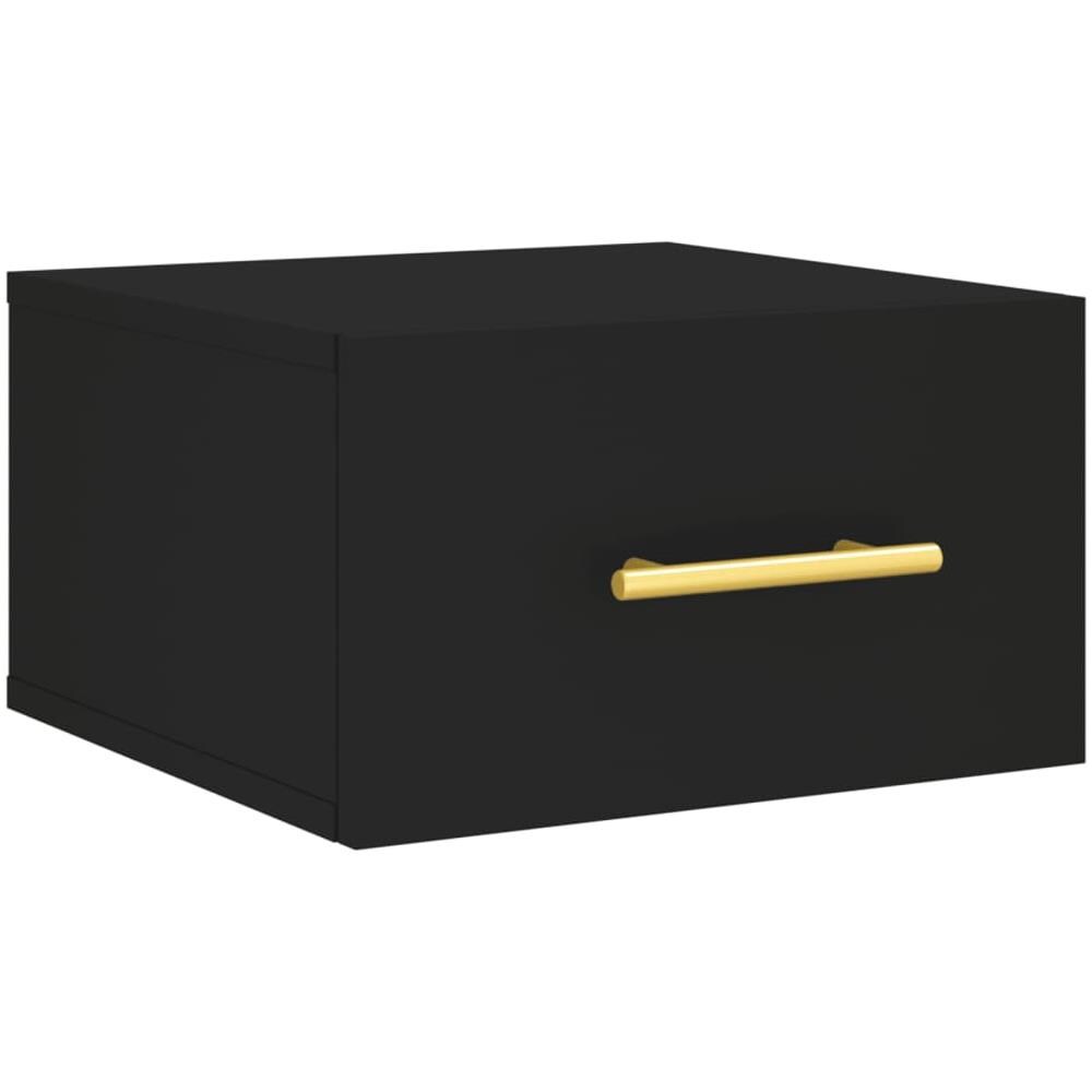 Comodino A Muro Nero 35x35x20 Cm - Foto 2