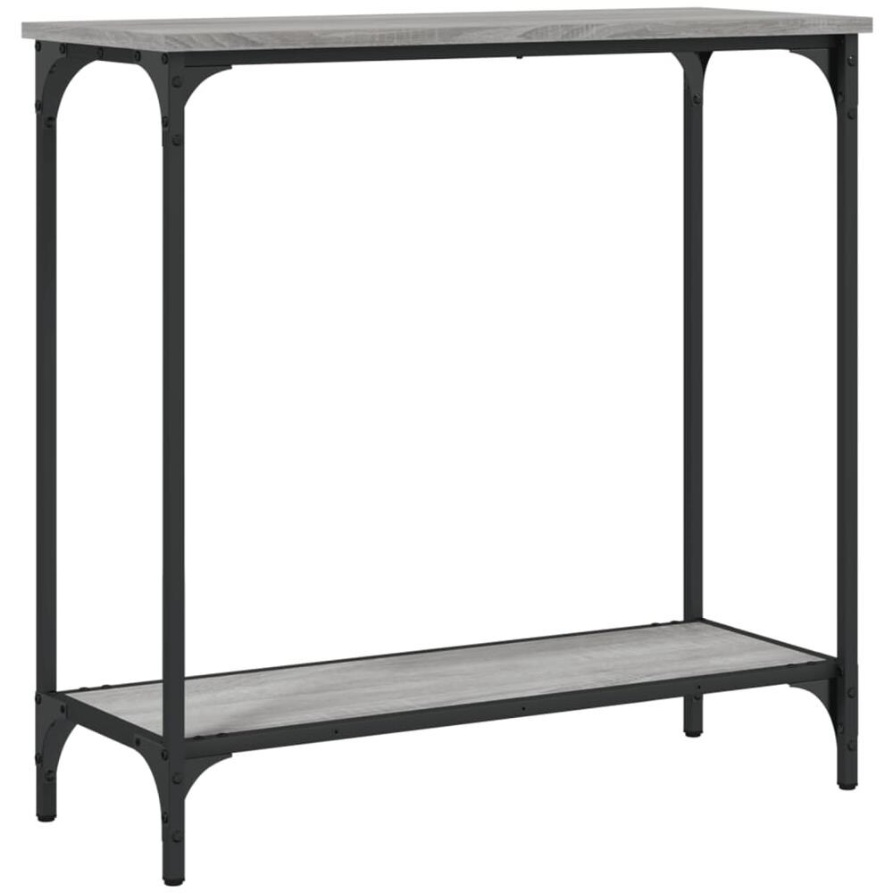 Tavolino Consolle Grigio Sonoma 75x30,5x75 Cm Legno Multistrato - Foto 2