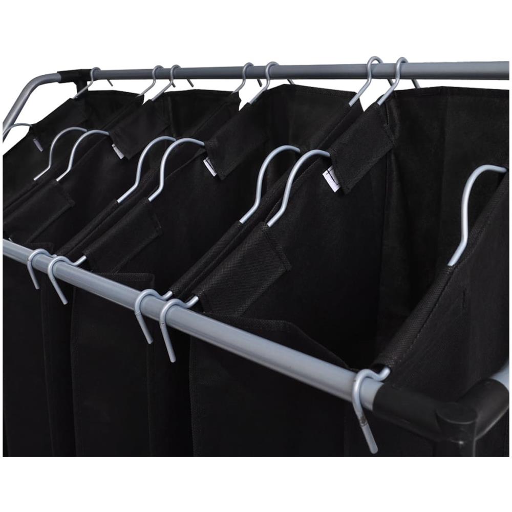 Portabiancheria 2 Pz Nero E Grigio - Foto 2