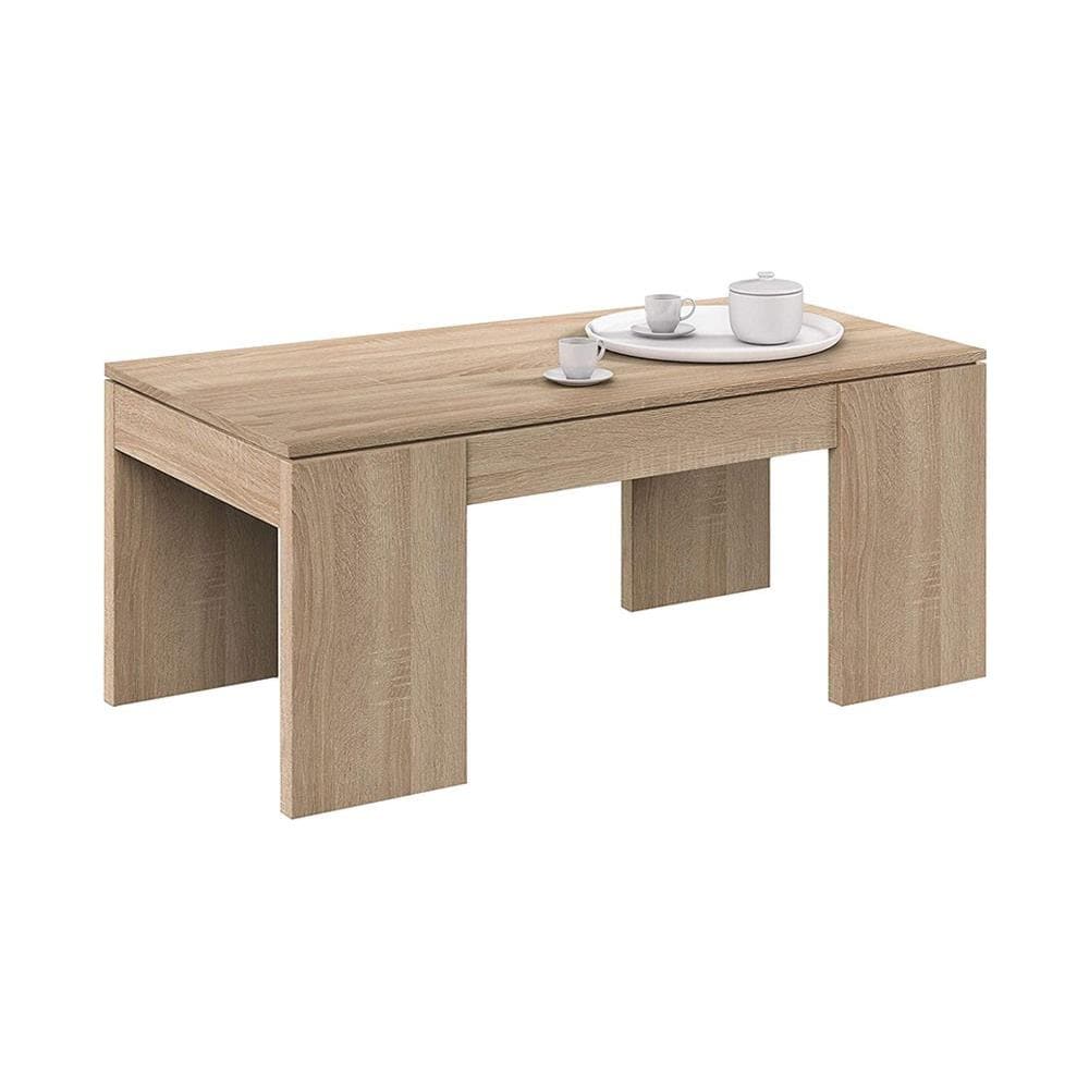 Tavolo Tavolino Contenitore Basso Da Caffè Con Ripiano Sollevabile 001637f - Foto 2