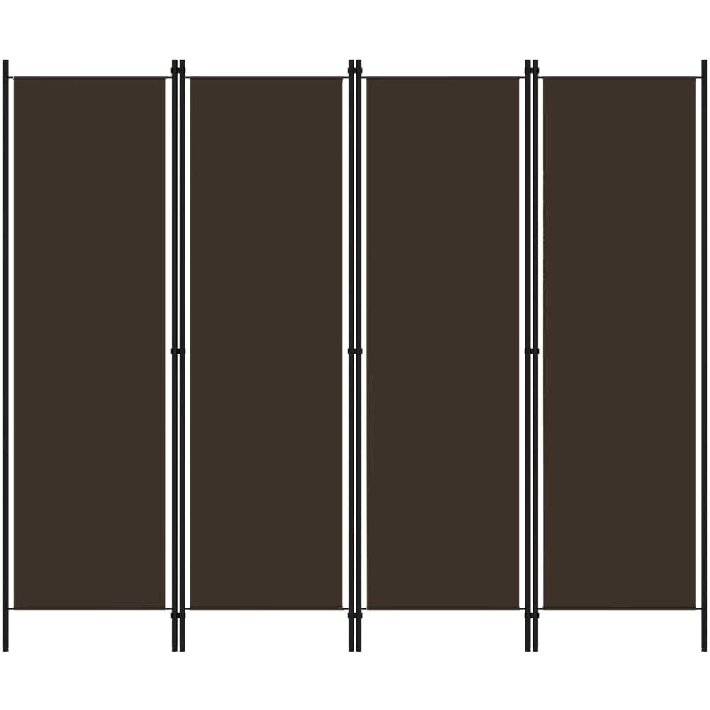 Paravento A 4 Pannelli Marrone 200x180 Cm - Foto 1