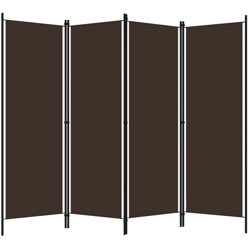 Paravento A 4 Pannelli Marrone 200x180 Cm - Foto 2