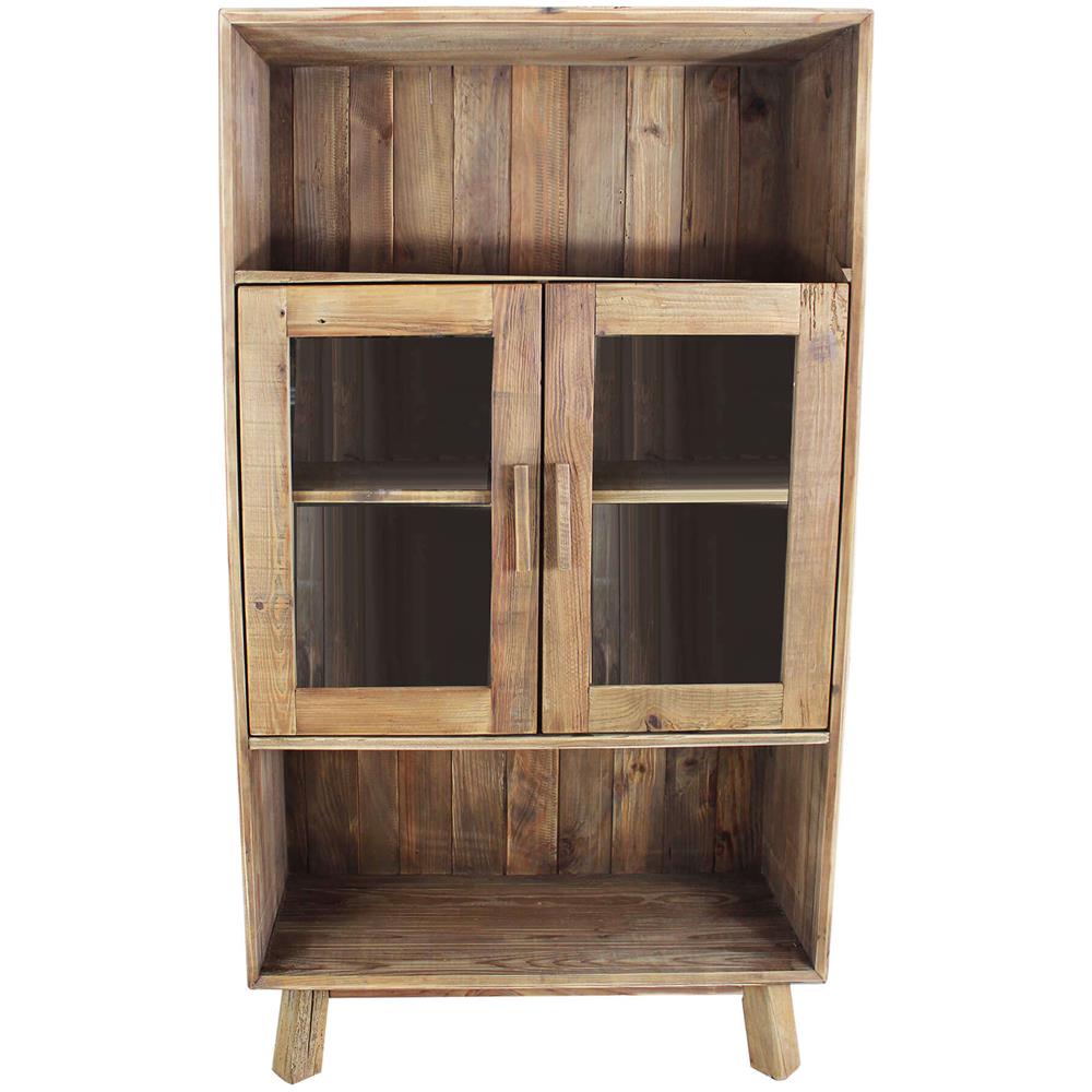Pinus - Credenza Con Vetrina In Pino Riciclato - Foto 4