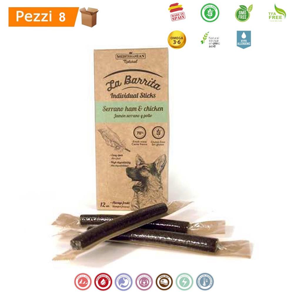 Multipack Da 8 Scatole La Barrita Snack Per Cani Pollo & Prosciutto 12 Barrette Da 150 Gr - Foto 1