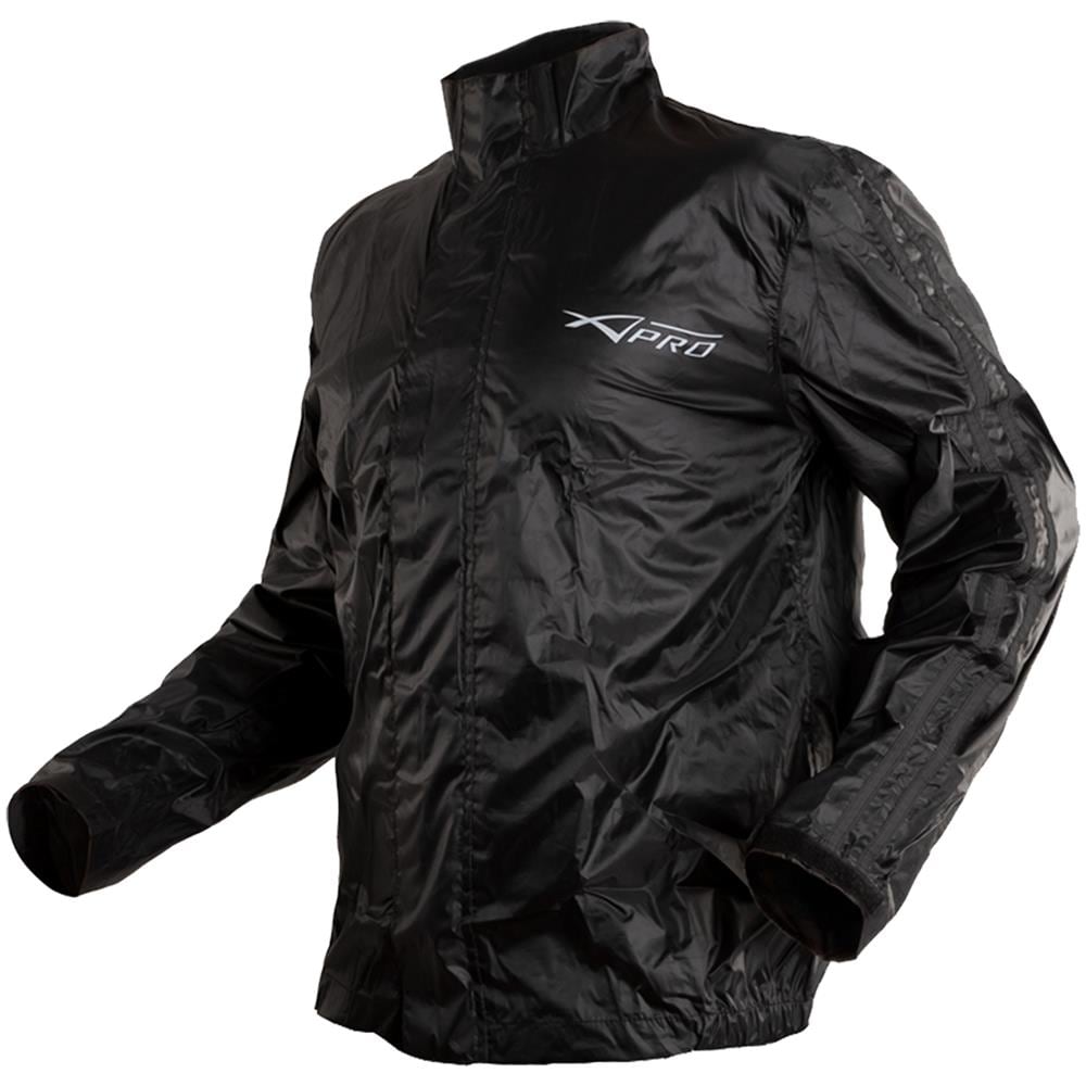 Tuta Moto Antipioggia Giacca Impermeabile Cappuccio Antiacqua Nero 3xl - Foto 2