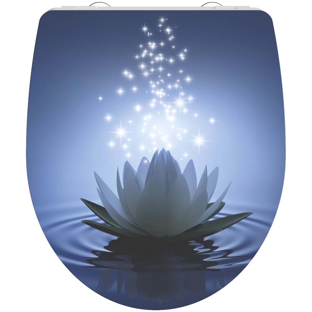 Tavoletta WC Lucida Chiusura Ammortizzata Duroplast WATER LILY - Foto 1