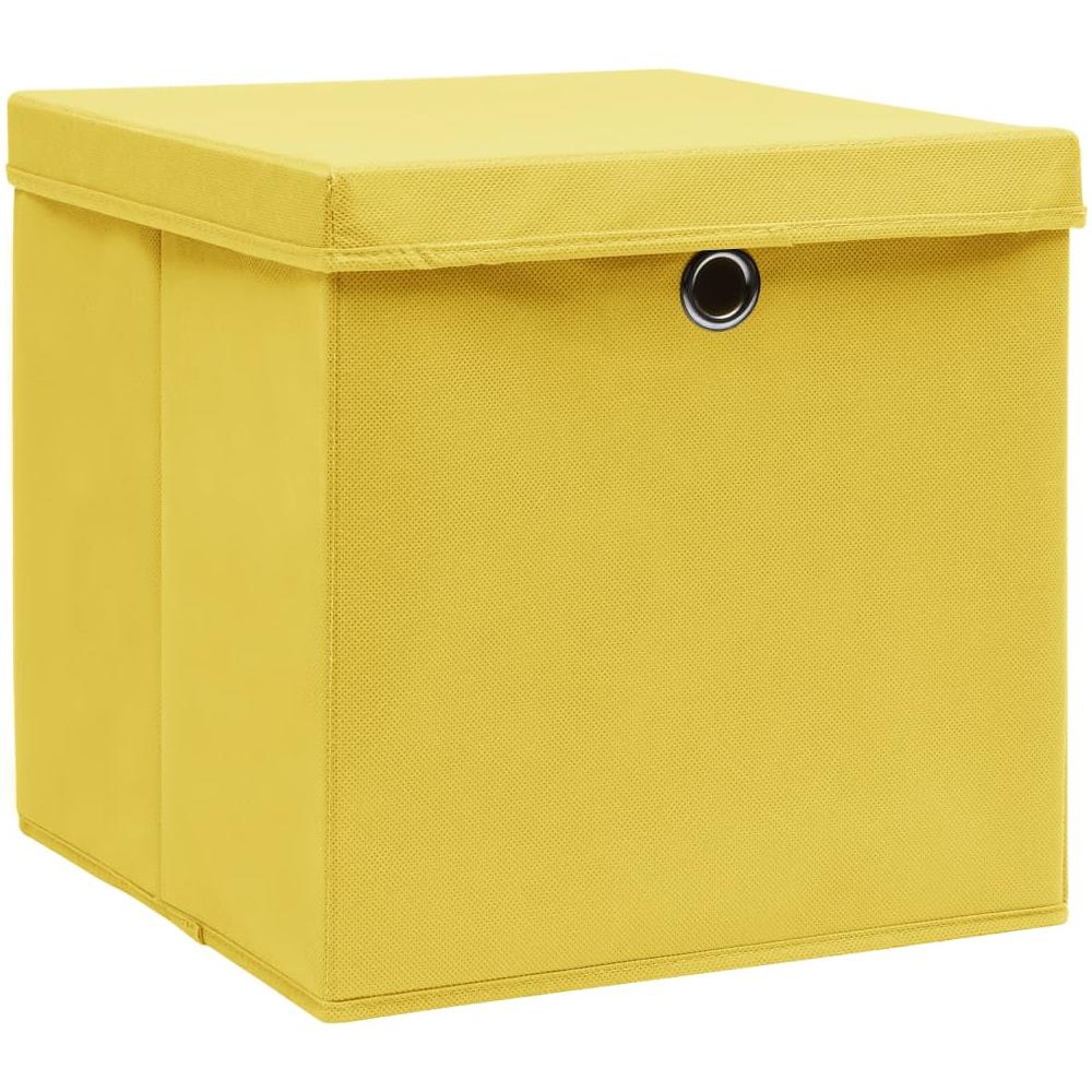 Contenitori con Coperchi 10 pz 28x28x28 cm Giallo - Foto 2