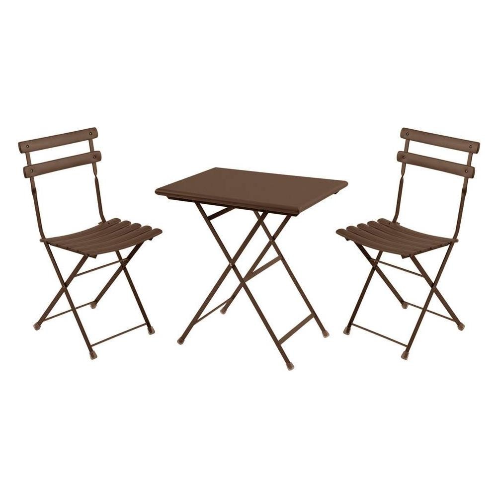 Set 1 Tavolo + 2 Sedie Arc En Ciel 3513 - Ferro Antico - Foto 1