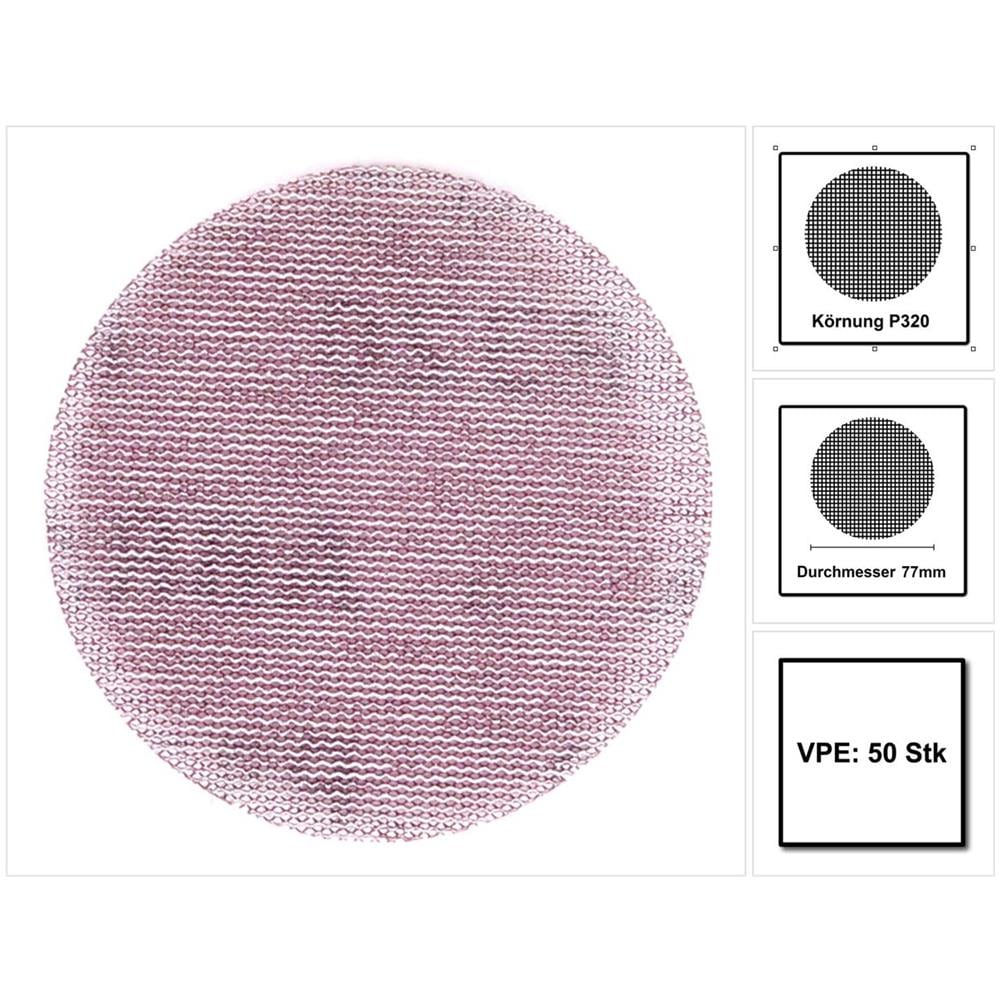 Abranet Disco Abrasivo Grip 77mm / P320 - 50 Pezzi (5420305032)  - Foto 1