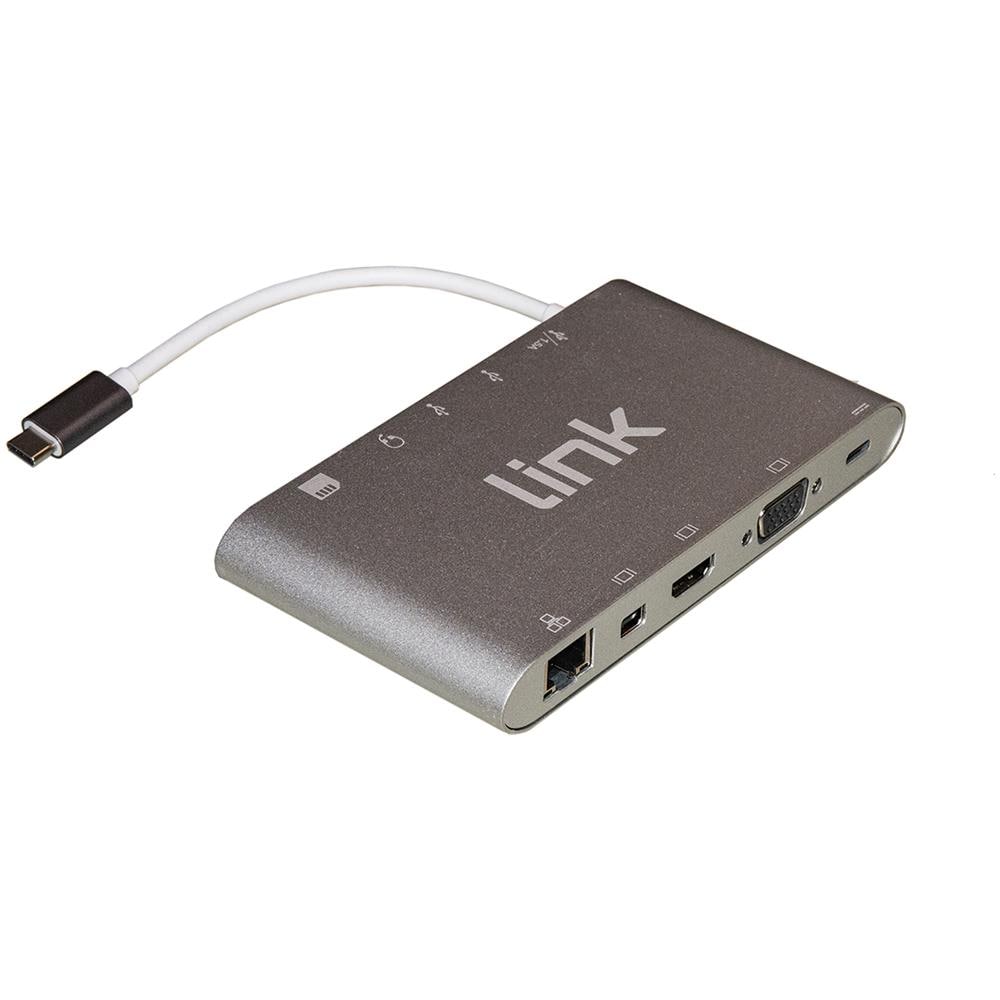 Docking Station Usb-c 11 Porte 3 X Video, Usb-c, 3 X Usb 3.0, Rj45, 2 X Card Reader - Foto 1