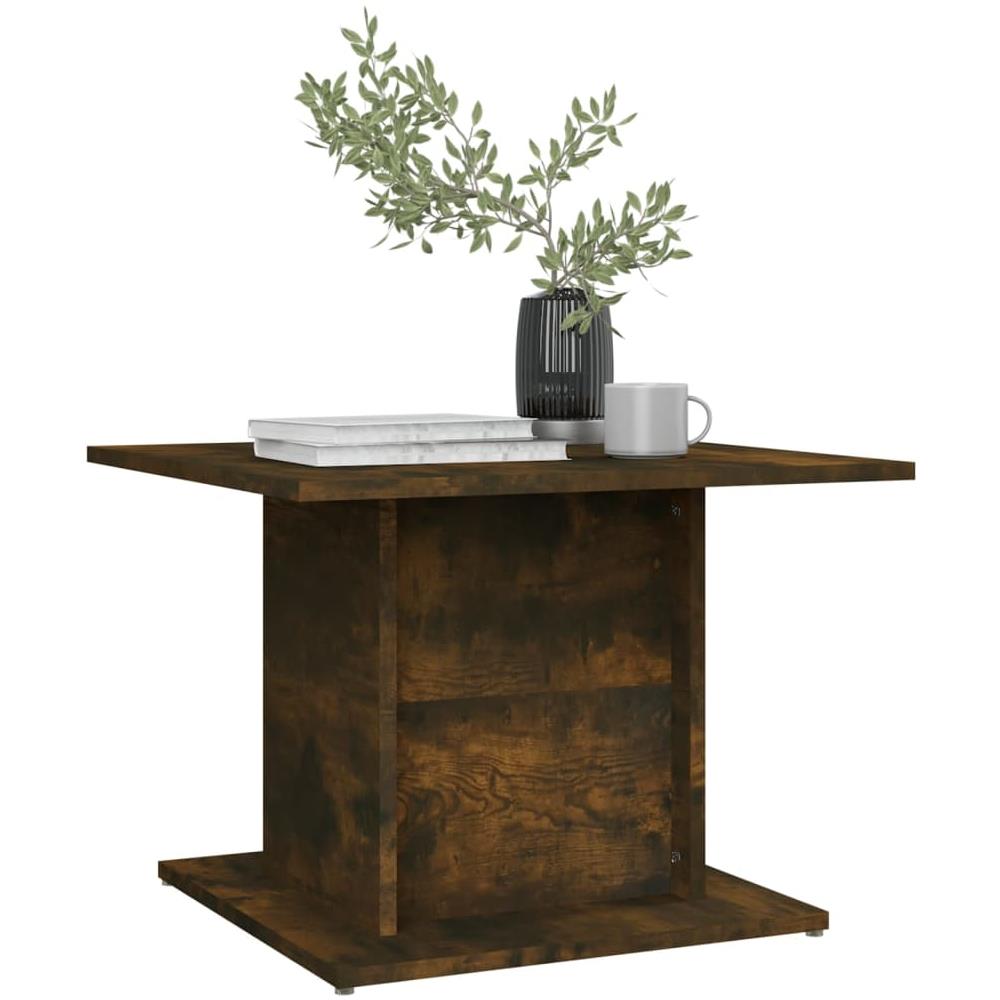 Tavolino Salotto Rovere Fumo 55,5x55,5x40cm Legno Multistrato - Foto 3