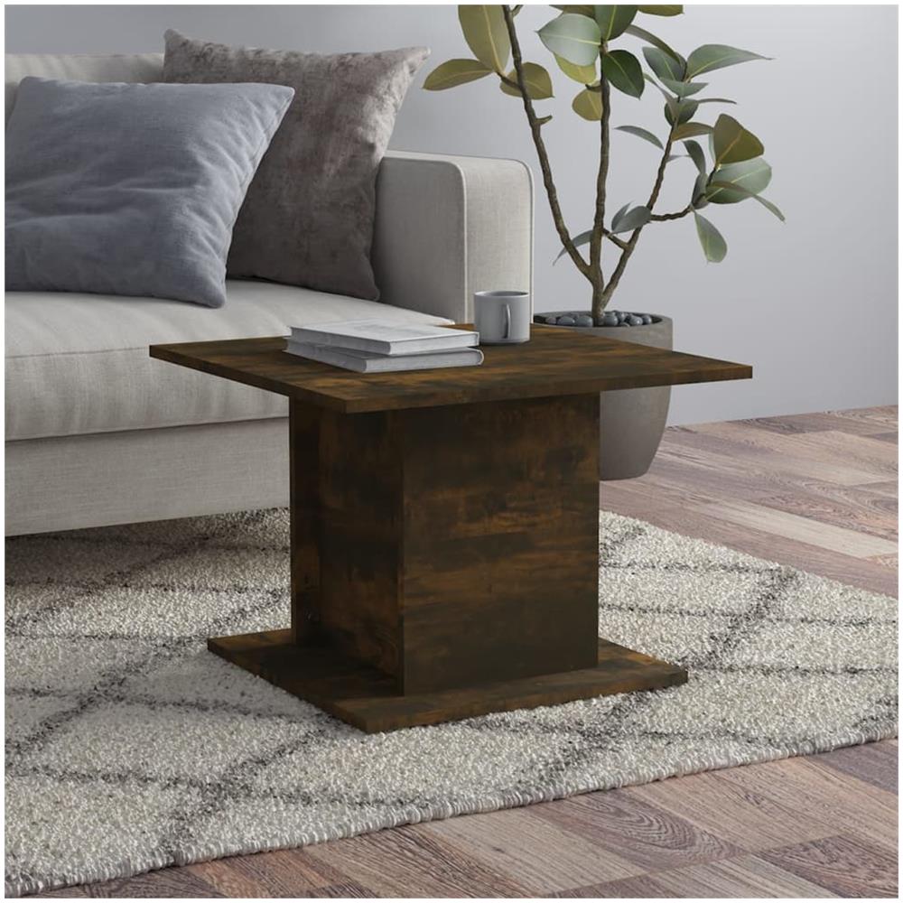 Tavolino Salotto Rovere Fumo 55,5x55,5x40cm Legno Multistrato - Foto 1