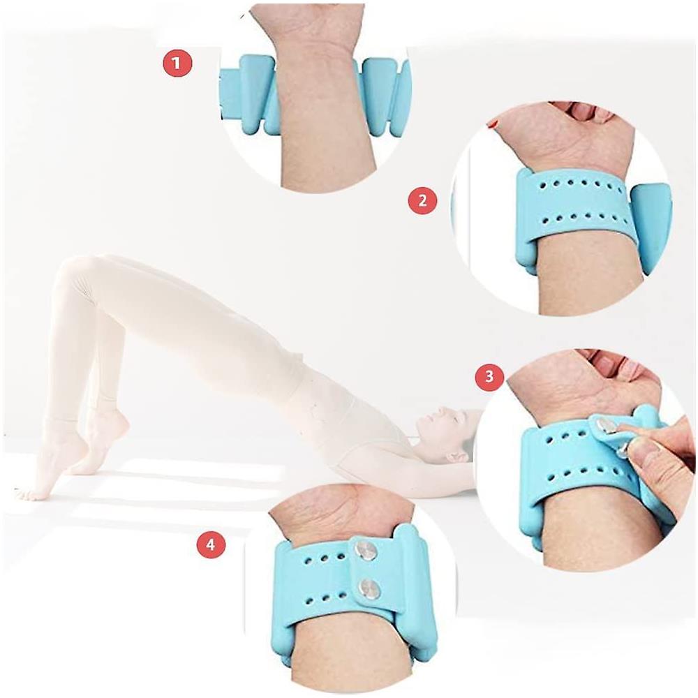 Set Di 2 Pesi Da Polso/Caviglia Regolabili 0,5-1 Kg - Per Fitness, Jogging, Yoga, Pilates - Foto 8