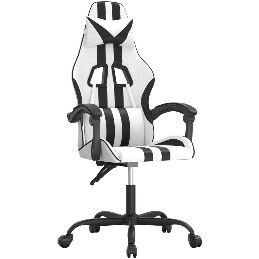 Sedia Da Gaming Bianco E Nero In Similpelle - Foto 2