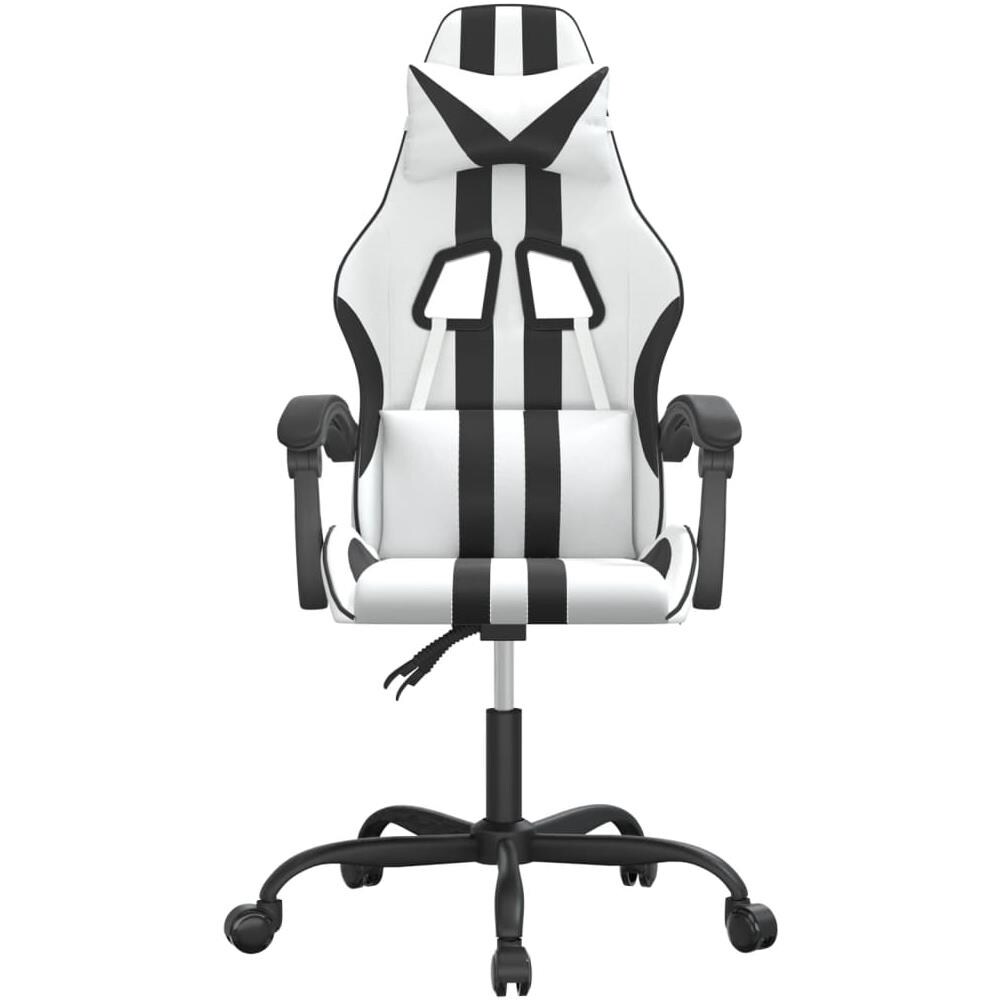 Sedia Da Gaming Bianco E Nero In Similpelle - Foto 3