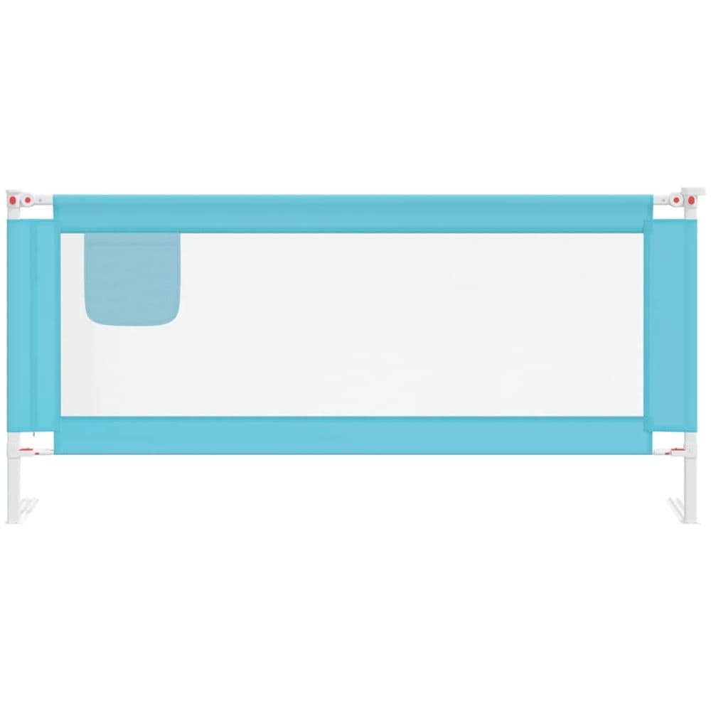 Sponda Letto di Sicurezza per Bambini Blu 200x25 cm in Tessuto - Foto 3
