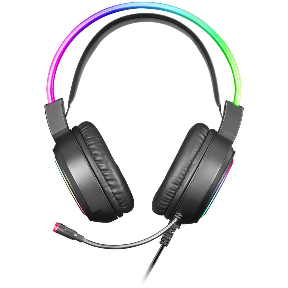 MHRGB Cuffia Gaming Stereo Padiglione Auricolare Cablato con Microfono Integrato Colore Nero - Foto 2