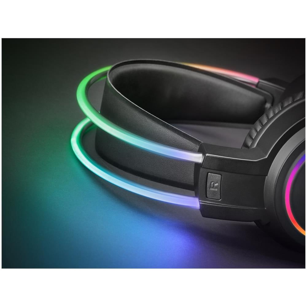 MHRGB Cuffia Gaming Stereo Padiglione Auricolare Cablato con Microfono Integrato Colore Nero - Foto 4