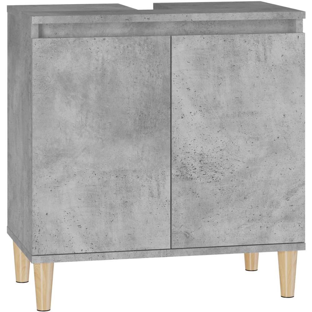 Mobile Lavabo Grigio Cemento 58x33x60 Cm In Legno Multistrato - Foto 2