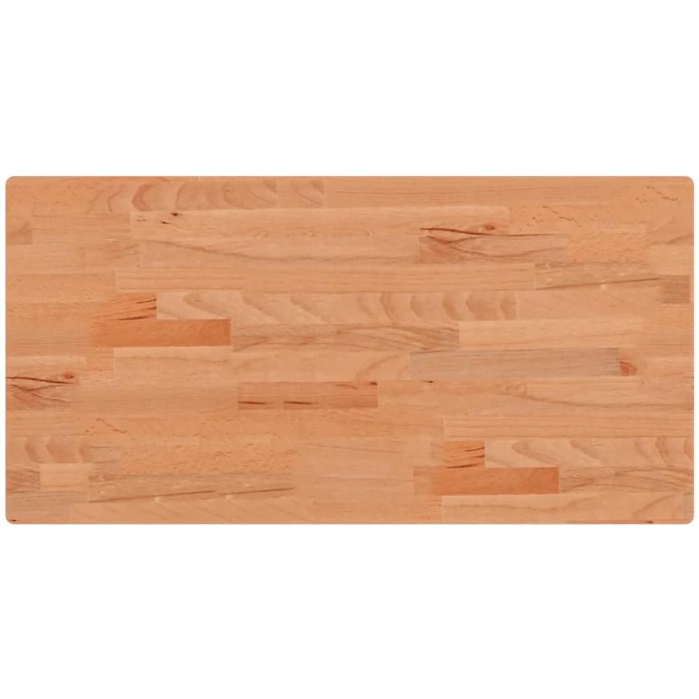 Piano Bagno 80x40x2,5 Cm Legno Massello Di Faggio - Foto 2