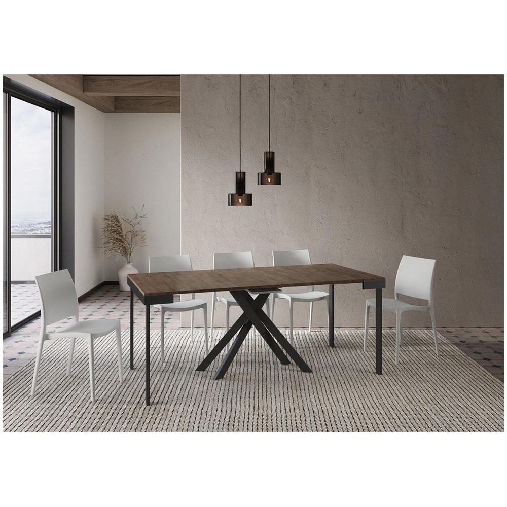 Consolle allungabile 90x40/196 cm Krack Small Evolution noce telaio antracite - Foto 3