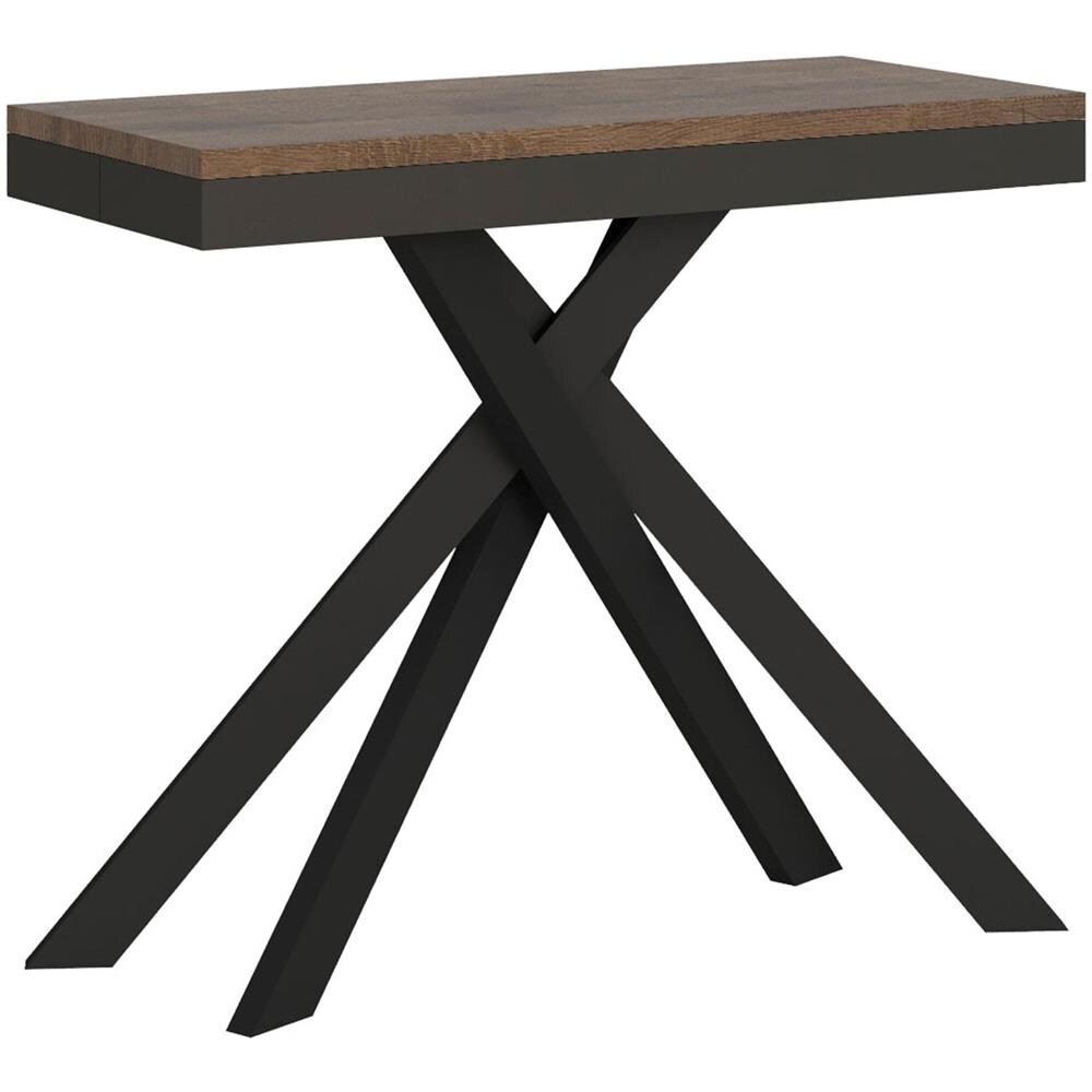 Consolle allungabile 90x40/196 cm Krack Small Evolution noce telaio antracite - Foto 1