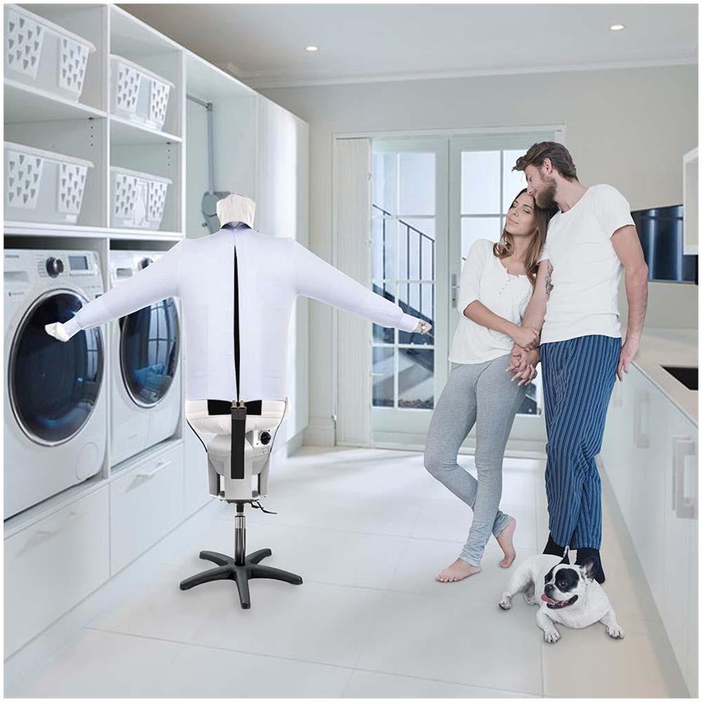 EOLO Stiracamicie SA07 S SELF INOX V6 Stirasciuga Automatico Camicie Camicette Felpe Polo Pantaloni Jeans Stira Asciuga Manichino Aria Calda Ferro Stiro Verticale Professionale Asciugabiancheria Made in Italy Garanzia 5 Anni Efficienza A++ - Foto 2