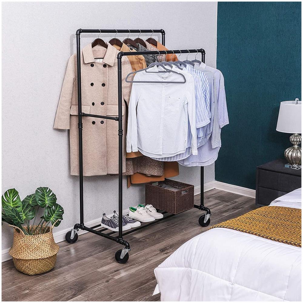 HSR60B Appendiabiti in ferro con ruote nere - Foto 2