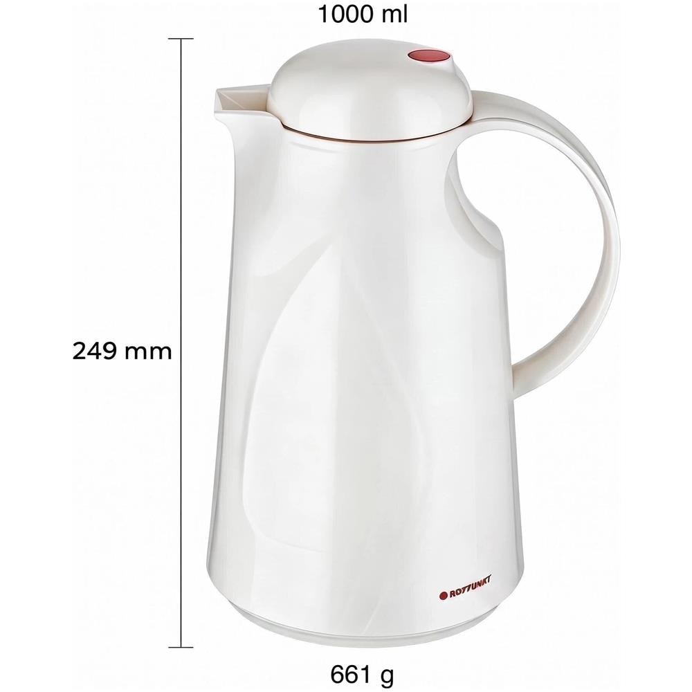 Borraccia termica 1L - 280 LEONIE - Bicchiere in vetro, Senza BPA - Bianco - Foto 2