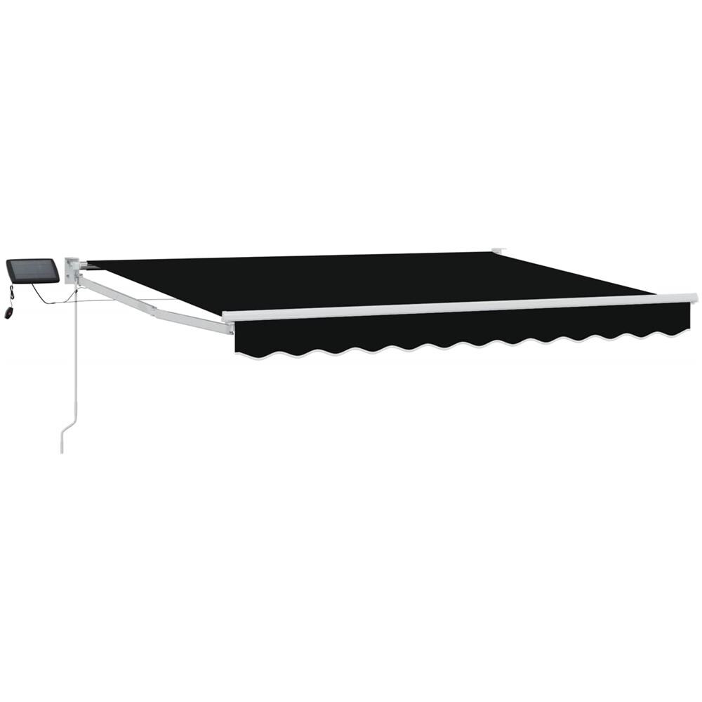 Tenda retrattile manuale con LED Nero 3 x 2,5 m - Foto 1