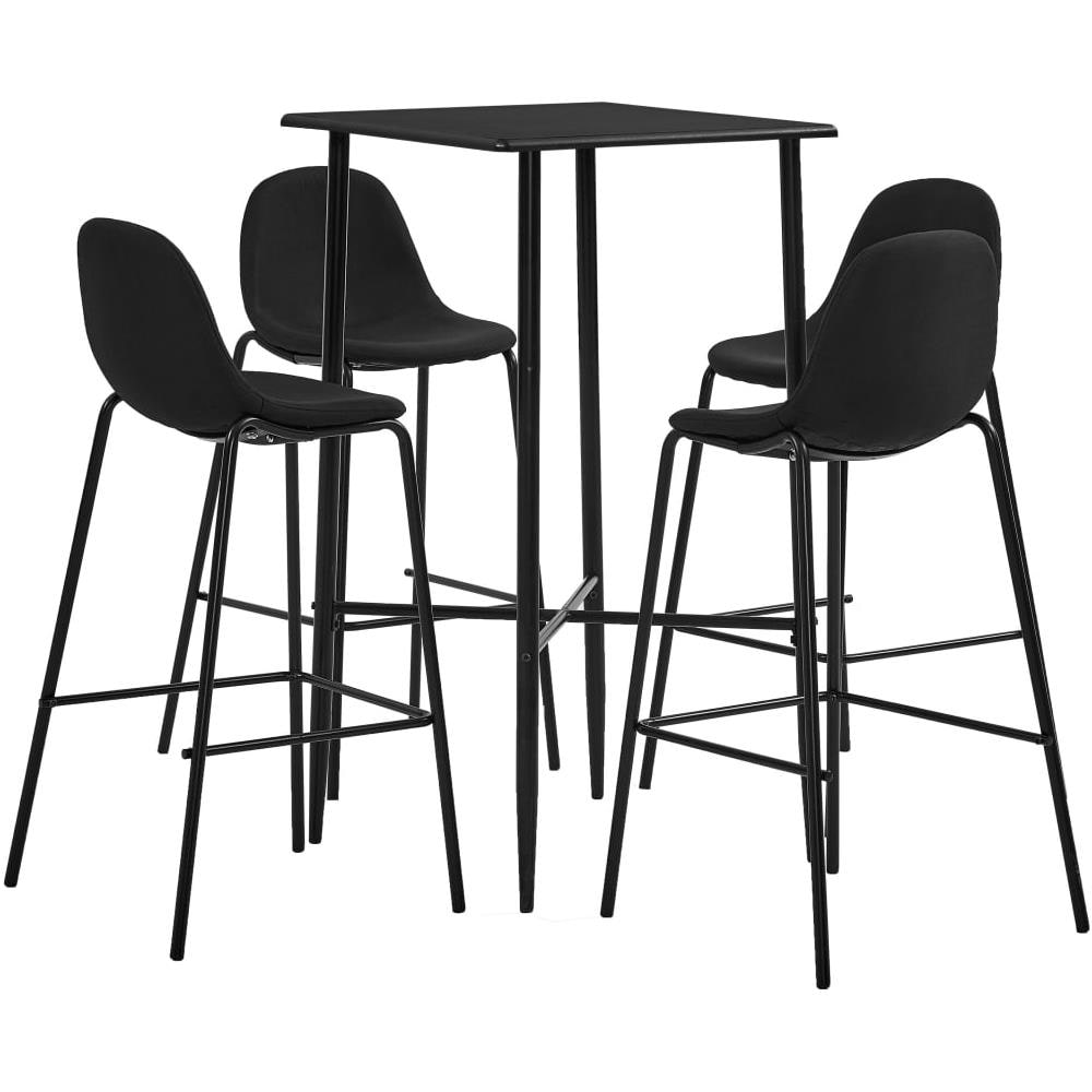 Set Da Bar 5 Pz In Tessuto Nero - Foto 1