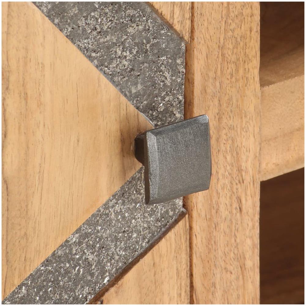 Tavolino Da Caffè 90x45x40 Cm In Legno Massello Di Acacia - Foto 2