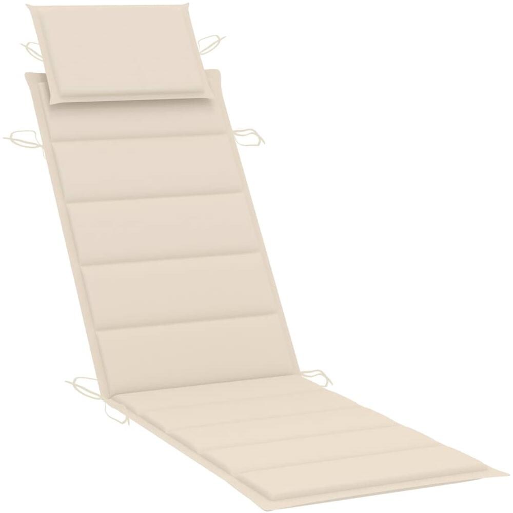 Cuscino Per Lettino Prendisole Crema 186x58x4 Cm - Foto 1