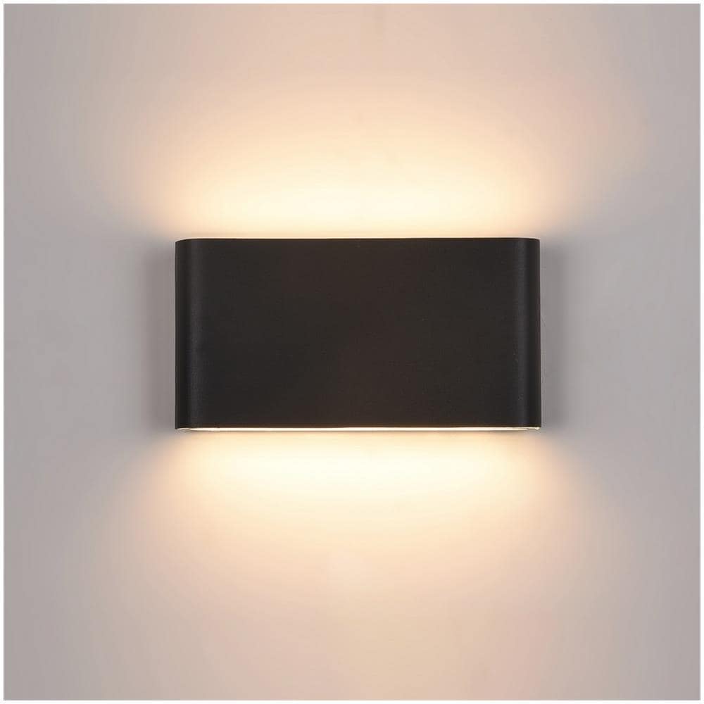 Applique Da Esterno Moderna A Led Nera, Bianco Caldo 3000k 720lm, Ip44 - Foto 1