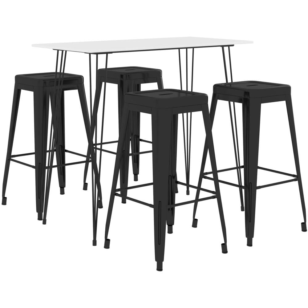 Set da Bar 5 pz Bianco e Nero - Foto 1