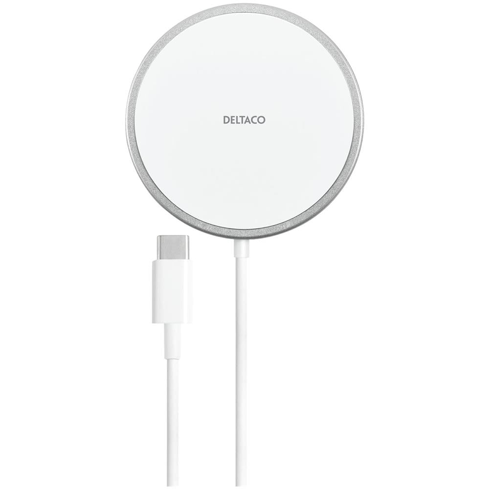 Caricabatterie Magnetico Wireless, 15 W, Usb-c, Bianco / Argento - Foto 1