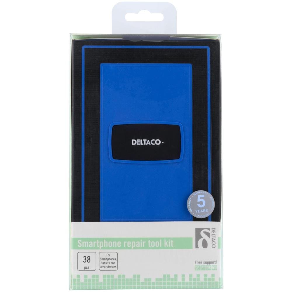 Kit Riparazione Smartphone Deltaco, 38 Pezzi, Crv Di Precisione, Blu - Foto 3