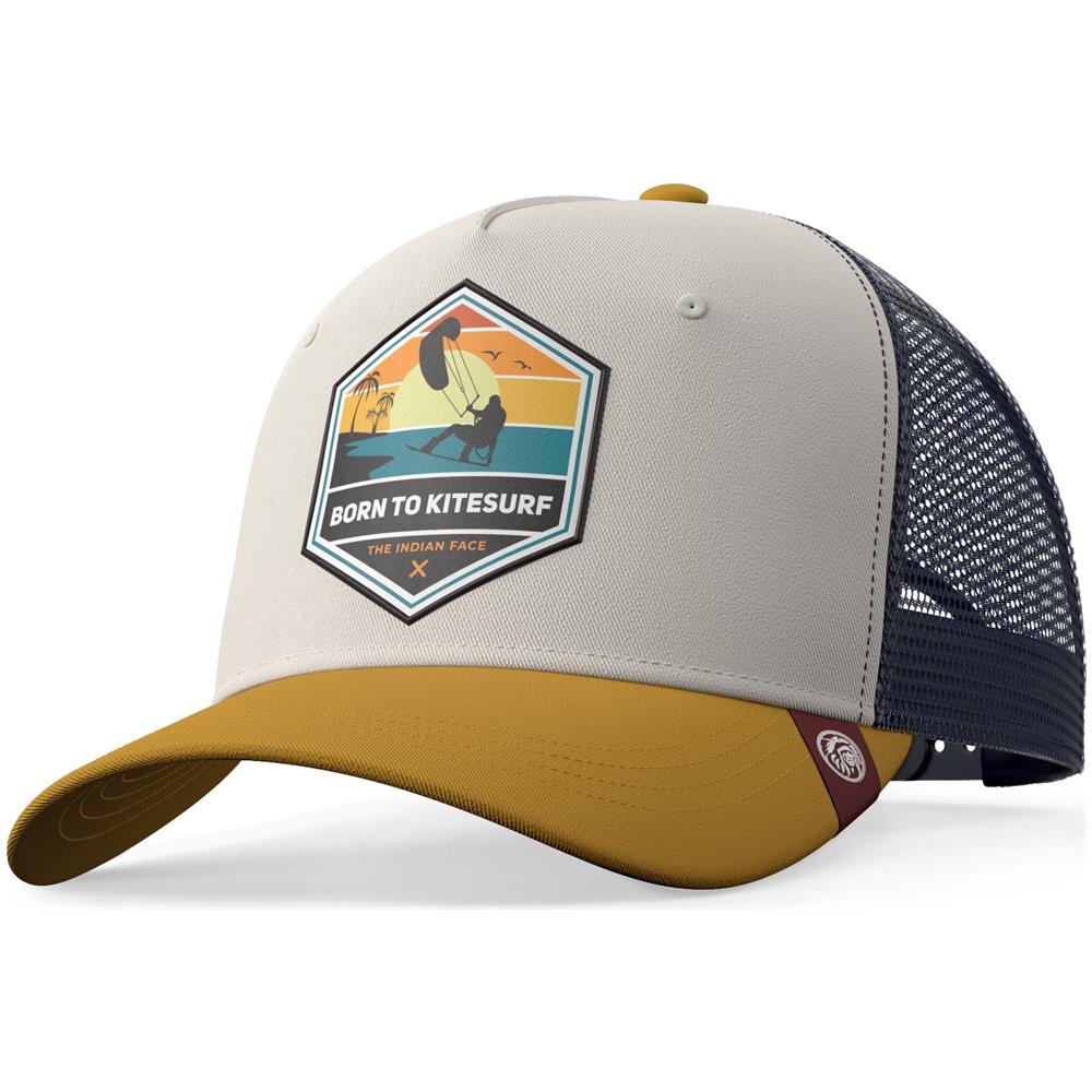 Cappellino Trucker Born To Kitesurf Marrone Per Uomini E Donne - Foto 1
