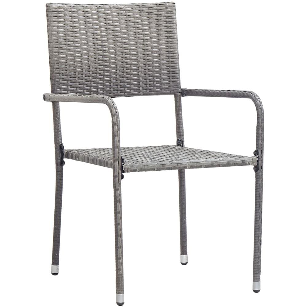 Set Mobili Da Pranzo Per Giardino 3 Pz Grigio - Foto 3