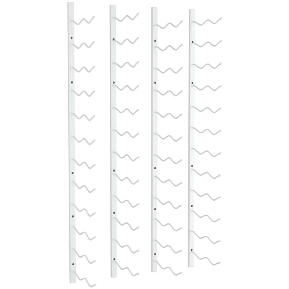 Portavini Da Parete Per 24 Bottiglie 2 Pz Bianchi In Ferro - Foto 2